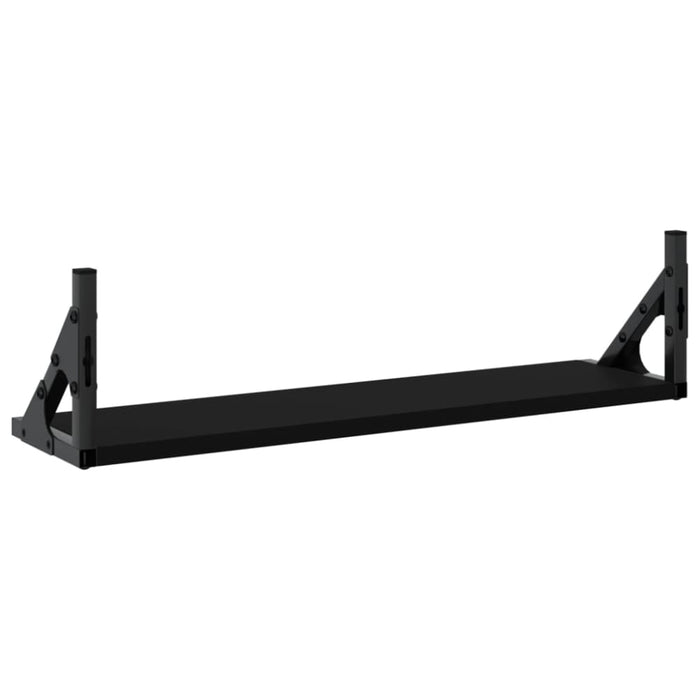 Wall Shelves 2 Pcs Black 60x15x15.5 Cm Ntltxt