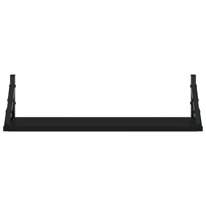 Wall Shelves 2 Pcs Black 60x15x15.5 Cm Ntltxt