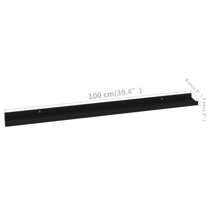 Wall Shelves 2 Pcs Black Txlllp