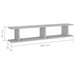 Wall Shelves 2 Pcs Concrete Grey 105x18x20 Cm Chipboard