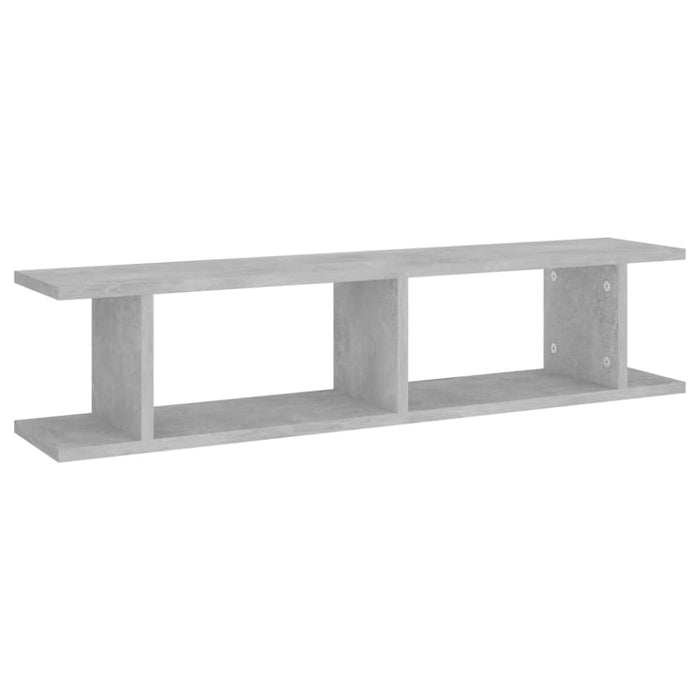 Wall Shelves 2 Pcs Concrete Grey 90x18x20 Cm Chipboard