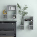 Wall Shelves 2 Pcs Concrete Grey Chipboard Nbixap