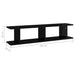 Wall Shelves 2 Pcs Glossy Look Black 90x18x20 Cm Chipboard