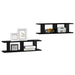 Wall Shelves 2 Pcs Glossy Look Black Chipboard Nbioka