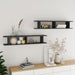 Wall Shelves 2 Pcs Glossy Look Grey Chipboard Nbixot