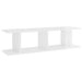 Wall Shelves 2 Pcs Glossy Look White 78x18x20 Cm Chipboard