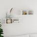 Wall Shelves 2 Pcs Glossy Look White 78x18x20 Cm Chipboard