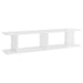 Wall Shelves 2 Pcs Glossy Look White 90x18x20 Cm Chipboard