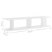 Wall Shelves 2 Pcs Glossy Look White 90x18x20 Cm Chipboard