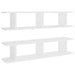 Wall Shelves 2 Pcs White Chipboard Nbiokl