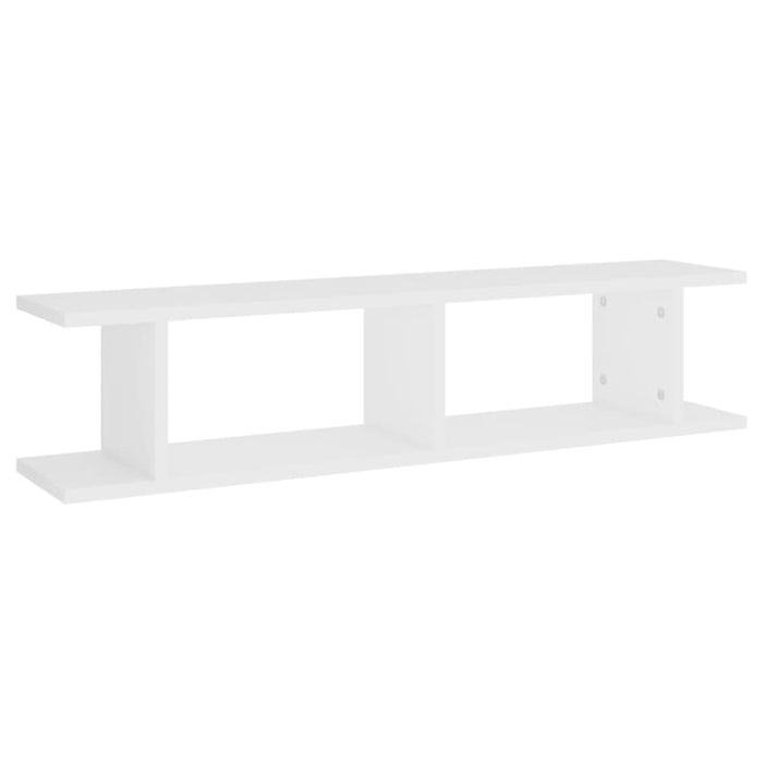 Wall Shelves 2 Pcs White Chipboard Nbiokl