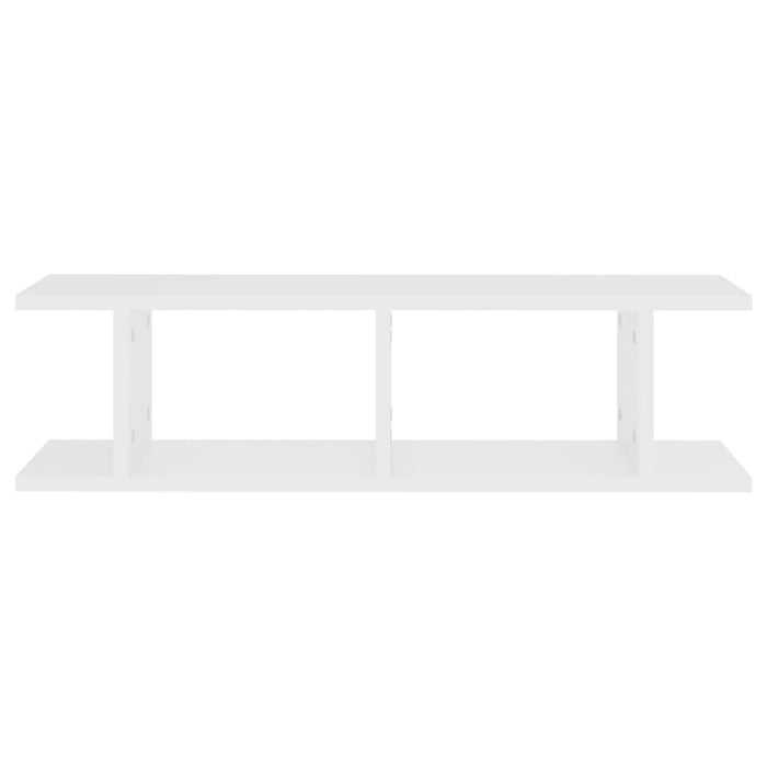 Wall Shelves 2 Pcs White Chipboard Nbioni