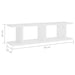 Wall Shelves 2 Pcs White Chipboard Nbioni