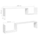 Wall Shelves 2 Pcs White Chipboard Nbixln