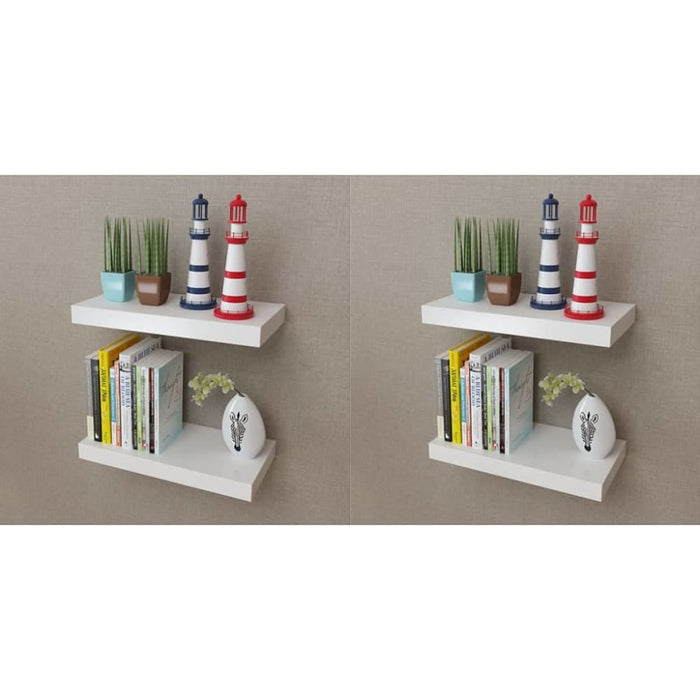 Wall Shelves 4 Pcs White Xipkkl