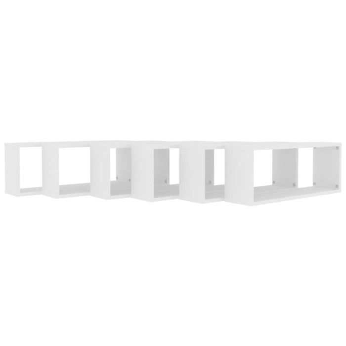 Wall Shelves 6 Pcs White 60x15x23 Cm Chipboard Nbiotp