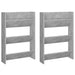 Wall Shoe Cabinets 2 Pcs Concrete Grey 60x18x90 Cm