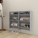 Wall Shoe Cabinets 2 Pcs Concrete Grey 60x18x90 Cm