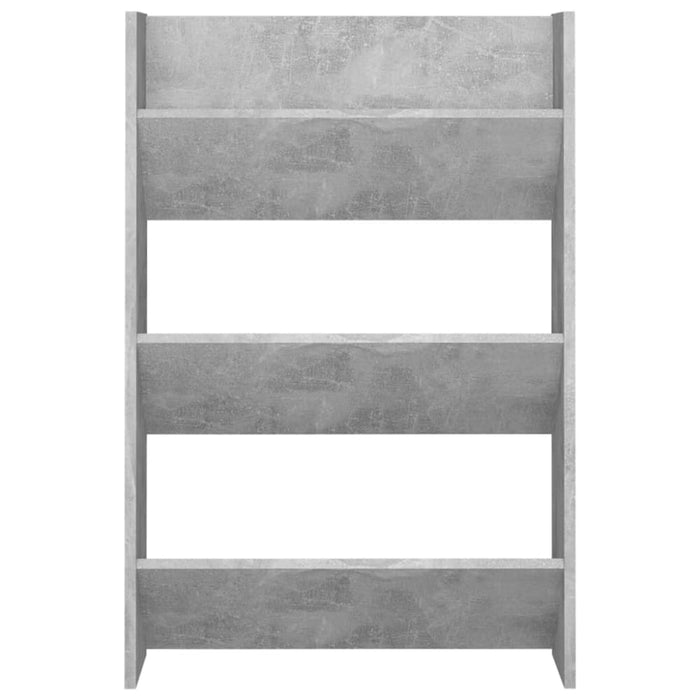 Wall Shoe Cabinets 2 Pcs Concrete Grey 60x18x90 Cm