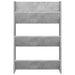 Wall Shoe Cabinets 2 Pcs Concrete Grey 60x18x90 Cm