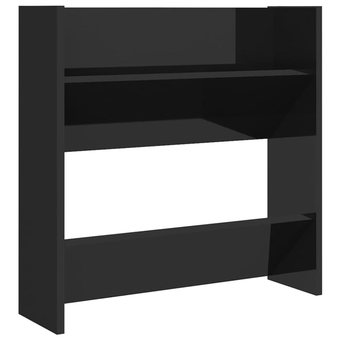 Wall Shoe Cabinets 2 Pcs Glossy Look Black 60x18x60 Cm