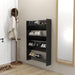 Wall Shoe Cabinets 2 Pcs Glossy Look Black 80x18x60 Cm