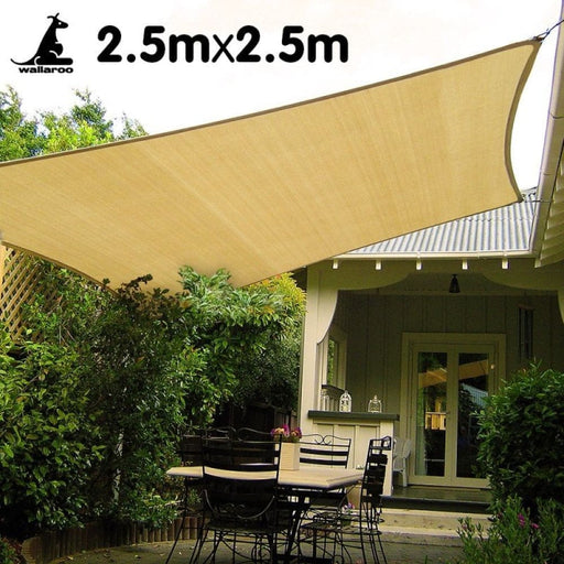 Wallaroo Square Shade Sail 2.5 x 2.5m - Sand