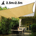 Wallaroo Square Shade Sail 2.5 x 2.5m - Sand