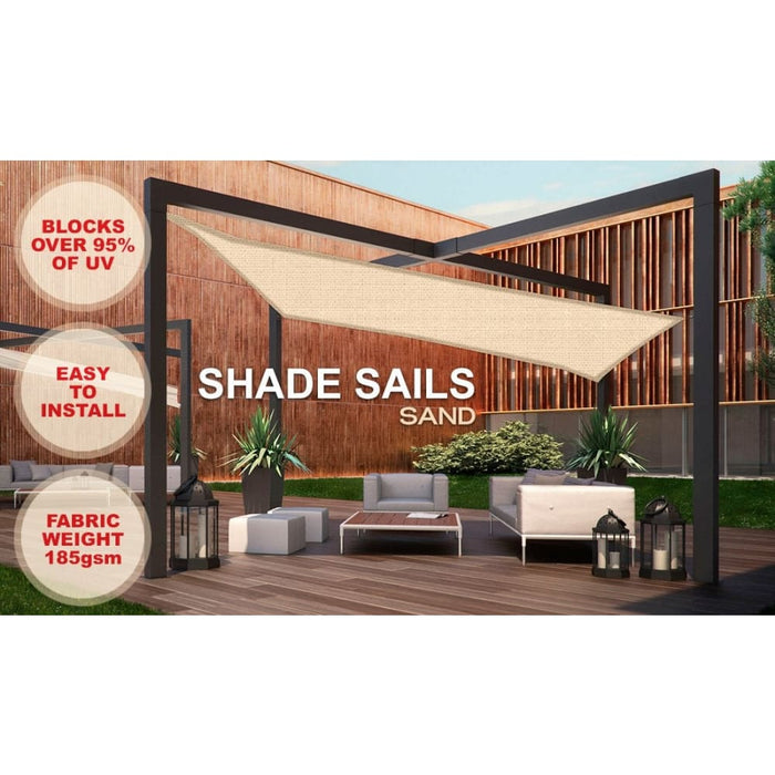 Wallaroo Square Shade Sail - 9m x Sand