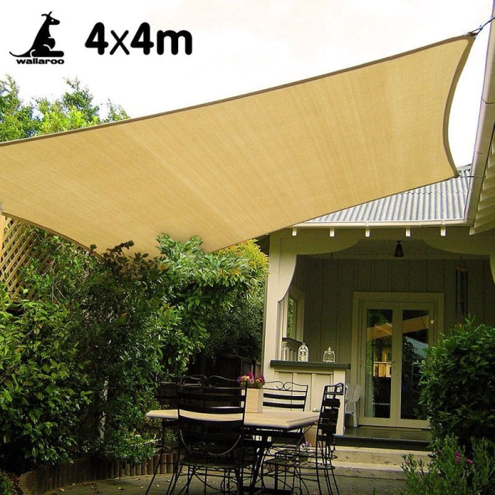 Wallaroo Square Shade Sail Sand: 4m x