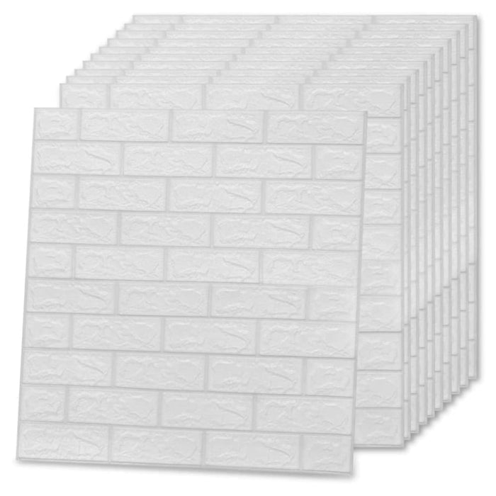 3d Wallpaper Bricks Self-adhesive 10 Pcs White Opbion