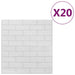 3d Wallpaper Bricks Self-adhesive 20 Pcs White Opbiok