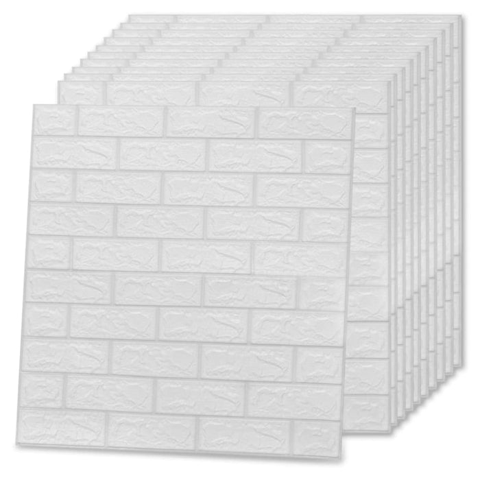 3d Wallpaper Bricks Self-adhesive 40 Pcs White Opbixb