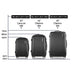 Wanderlite 3pc Luggage Sets Suitcases Set Travel Hard Case