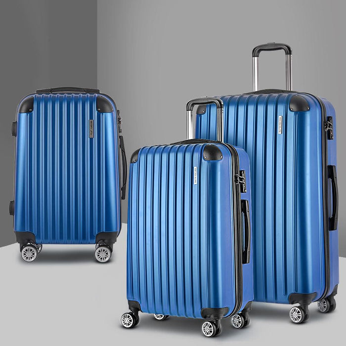 Wanderlite 3pc Luggage Sets Suitcases Set Travel Hard Case