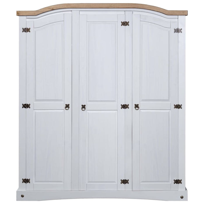 Wardrobe Mexican Pine Corona Range 3 Doors White Xnxlxx