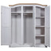 Wardrobe Mexican Pine Corona Range 3 Doors White Xnxlxx