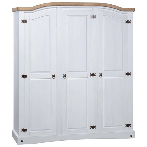 Wardrobe Mexican Pine Corona Range 3 Doors White Xnxlxx