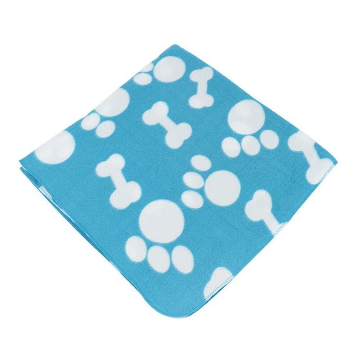 Warm Comfortable Soft Paw Print Pet Sleeping Blanket