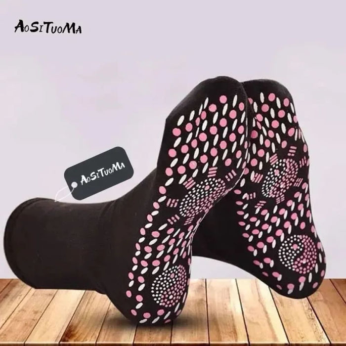 Warm Relaxing Magnetic Massage Socks For Women 2 Pairs