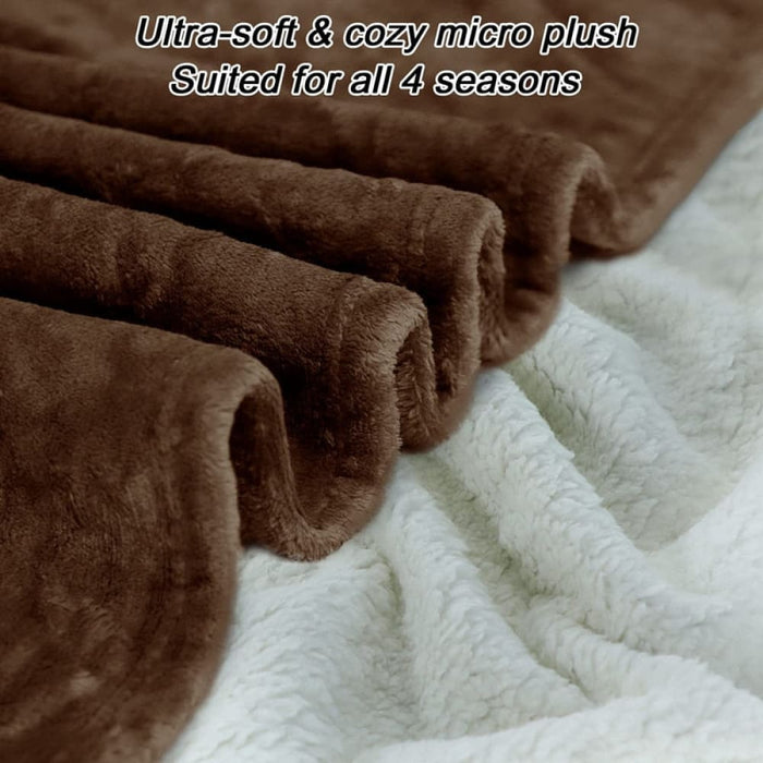 Warm Reversible Comfortable Soft Fleece Thick Dog Blanket