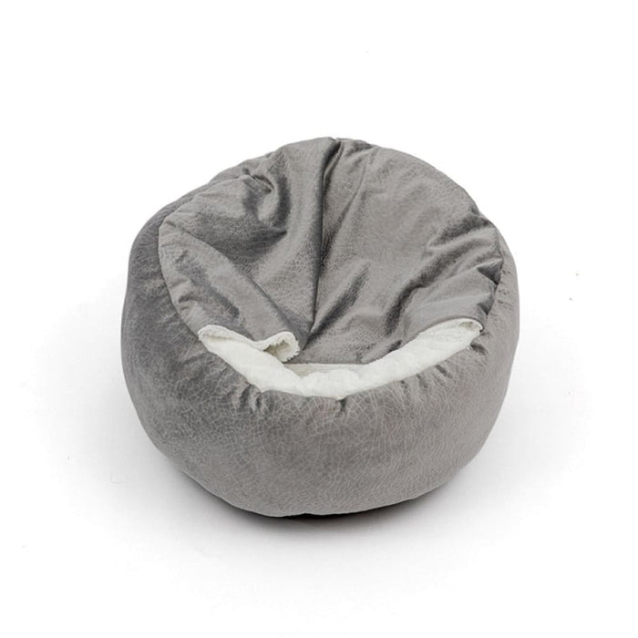 Warm Waterproof Dirt Resistant Dog Bed With Hooded Blanket