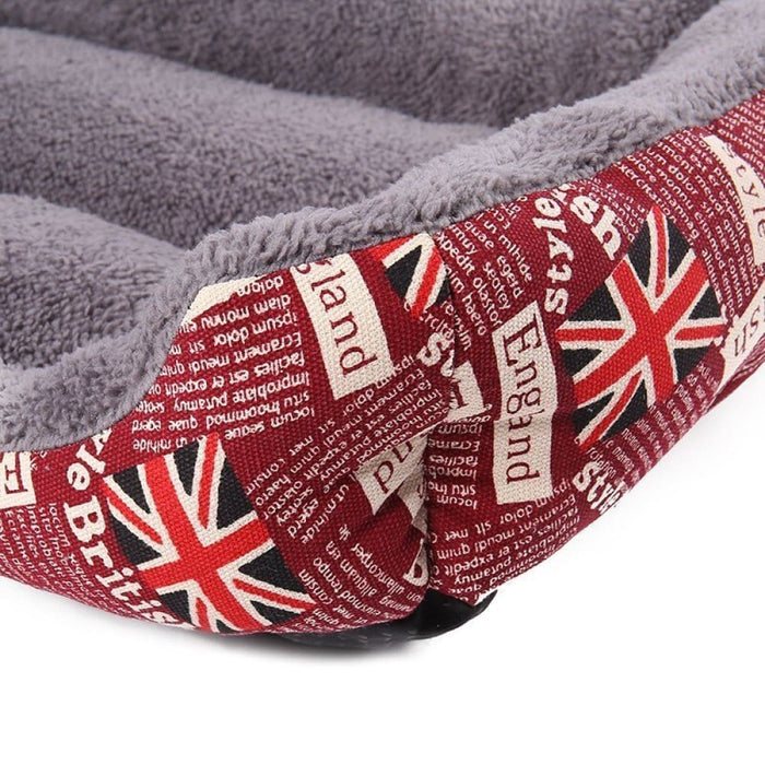 Warming Breathable Soft Fleece Wear-resisting Print Dog Bed