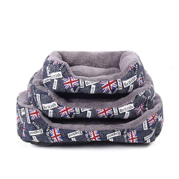 Warming Breathable Soft Fleece Wear-resisting Print Dog Bed