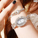 Watches Set Luxury Rhinestone Women Fashion Elegant