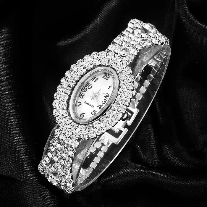 Watches Set Luxury Rhinestone Women Fashion Elegant