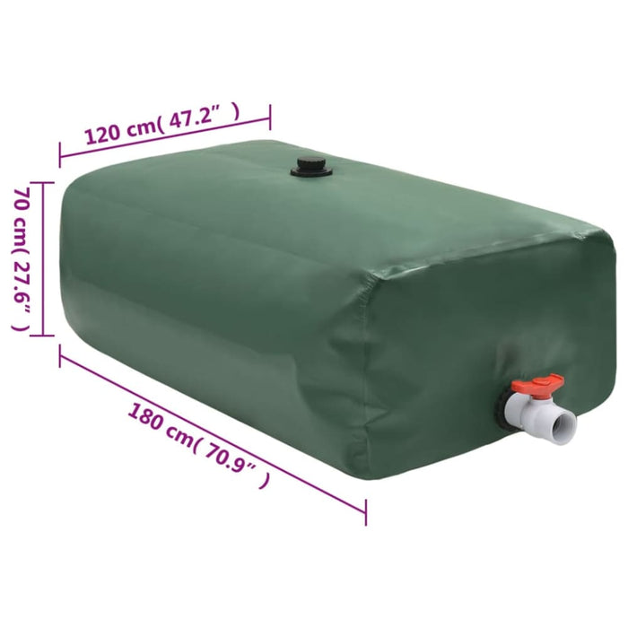 Water Tank With Tap Foldable 1500 l Pvc Oplttb