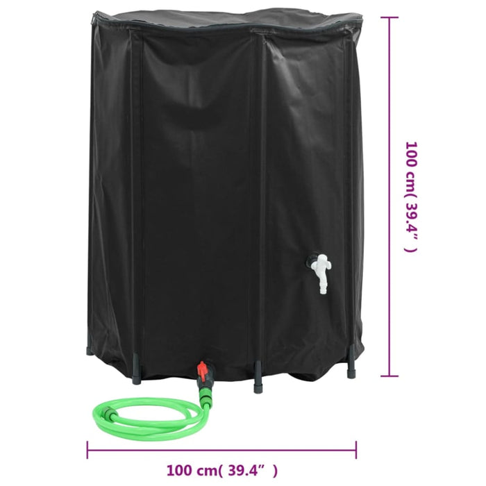 Water Tank With Tap Foldable 750 l Pvc Oppkkx