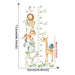 Watercolour Animals Height Chart Wall Stickers