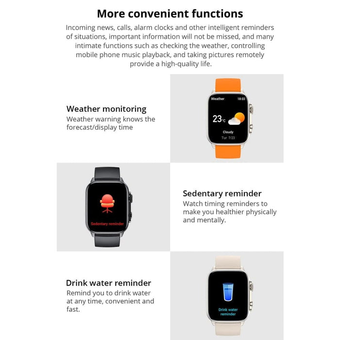 Waterproof 100 Sports Modes Smart Watch Support Aod For Men